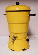 E1 Exceptionnelle Samovar - Fontaine - émaillé Jaune - Art Nouveau - Deco - 1960 - Jugendstil / Art Déco