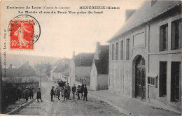 BEAURIEUX - La Mairie Et Rue Du Pavé - Vue Prise Du Haut - Très Bon état - Autres & Non Classés