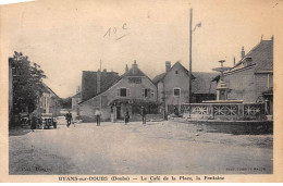 BYANS SUR DOUBS - La Café De La Place - La Fontaine - état - Sonstige & Ohne Zuordnung