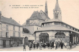 DOURDAN - La Halle Et L'Eglise Saint Germain - Très Bon état - Dourdan