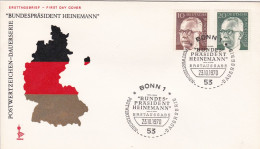 BRD,1970, Schmuck-FDC  Mit Nr. 636-637 " Dauerserie Bundespräsident Gustav Heinemann" - Brieven En Documenten