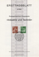 Germany Deutschland 1982-08 Industrie Und Technik, Tractor Tractors Excavator, Airport Aviation Plane Airplane, Berlin - 1981-1990