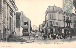 ORSAY - L'Eglise Et La Rue Boursier - Très Bon état - Orsay