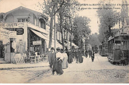 ENGHIEN LES BAINS - Boulevard D'Argenteuil Et Départ Des Tramways Enghien Trinité - Très Bon état - Enghien Les Bains