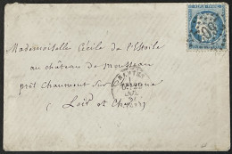 Env 60A LGC 2602 Nantes Loire-Inférieure (42) Rare Chaumont-sur-Tharonne Loir-et-Cher (40) Indice 11 22.10.1872 8ciel - 1849-1876: Klassik