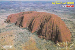 Japan Prepaid Rainbow Card 1000 Kansai Ayers Rock Australia Mountain - Japon