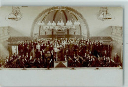 11040207 - Orchester Mit Chor Ca 1906 Fotokarte - Cantantes Y Músicos