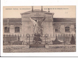 ANTONY : Le Monument Aux Morts De La Grande Guerre - Très Bon état - Antony