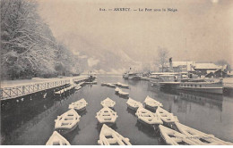 ANNECY - Le Port Sous La Neige - Très Bon état - Annecy