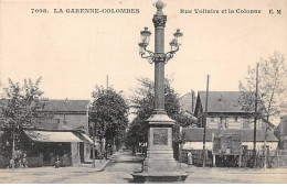 LA GARENNE COLOMBES - Rue Voltaire Et La Colonne - état - La Garenne Colombes