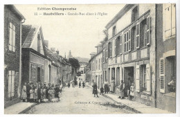 CPA 51 HAUTVILLERS Grande-Rue Allant à L 'église - Other & Unclassified