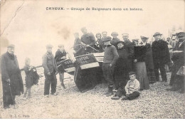CAYEUX - Groupe De Baigneurs Dans Un Bateau - état - Cayeux Sur Mer