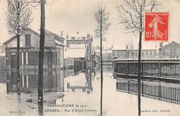 CORBEIL - Inondations 1910 - Rue D'Alsace Lorraine - Très Bon état - Corbeil Essonnes