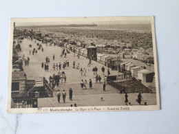 Carte Postale Ancienne (1935)  Blankenberghe La Digue Et La Plage - Strand En Zeedijk - Blankenberge