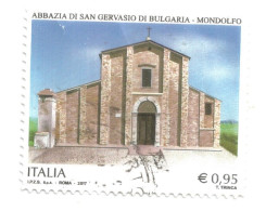 (REPUBBLICA ITALIANA) 2017, ABBAZIA DI SAN GERVASIO DI BULGARIA, MONDOLFO - Serie Di 1 Francobollo Usato - 2011-20: Oblitérés