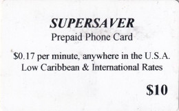 USA - Supersaver Prepaid Card $10, Used - Autres & Non Classés