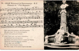CHANSONS: Lille Monument De Desrousseaux Chanson Du P'tit Quinquin - Bon état - Musik Und Musikanten