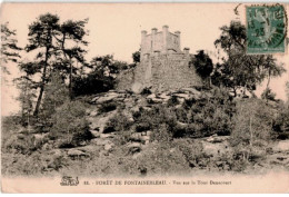 FONTAINEBLEAU: Forêt, Vue Sur La Tour Denecourt - Très Bon état - Fontainebleau