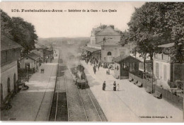 FONTAINEBLEAU: Intérieur De La Gare, Les Quais - Très Bon état - Fontainebleau