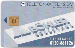 Germany - Böhler Edelstahl - O 0853 - 04.1993, 12DM, 2.000ex, Used - O-Serie : Serie Clienti Esclusi Dal Servizio Delle Collezioni