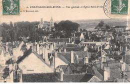 CHATILLON SUR SEINE - Vue Générale Et Eglise Saint Vorles - Très Bon état - Châtillon