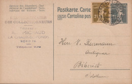 1918, Ganzsache Postkarte , Zum: 68 71/2 Cts, T.ll+ 169 Tell Knabe, ⵙ LACHAUX DE FONDS - Ganzsachen