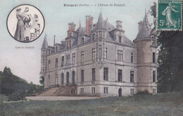 Dangeul (72 Sarthe) Château De Dangeul - Costume Sarthois En Médaillon - édit. Bouveret Colorisée - Sonstige & Ohne Zuordnung