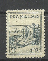 SPAIN Spanien Espana 1930ies Civil War Pro Malaga (*) Charity Spendemarke - Altri & Non Classificati