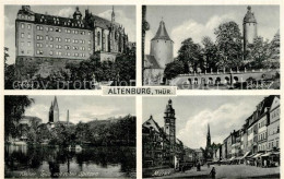 73506839 Altenburg Thueringen Schloss Schlosshof Kleiner Teich Markt Rote Turmsp - Altenburg