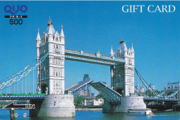 Japan Prepaid Quo Card 500 Kansai - London Tower Bridge - Japon