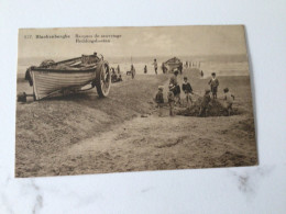 Carte Postale Ancienne (1933) Blankenberghe Barques De Sauvetage - Reddingsbooten - Blankenberge