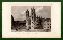 ST-DE BERLIN FRIEDRICHSWERDERSCHE KIRCHE 1842 Prusse, Église Friedrichs Weider à Berlin - Estampes & Gravures