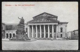 Germany.   München Kgl. Hof-und Nationaltheater. Illustrated View Posted Postcard - München