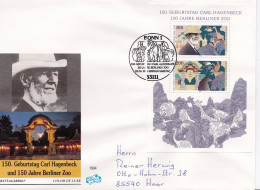 BRD,1994, Beförderter Schmuck-FDC  Block 28 "Carl Hagenbeck, 150Jahre Berliner Zoo" - Briefe U. Dokumente