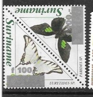 Surinam Mnh ** 1997 Butterfly Set Overprint - Surinam