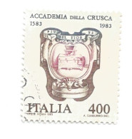 (REPUBBLICA ITALIANA) 1983, ACCADEMIA DELLA CRUSCA - Serie Di 1 Francobollo Usato - 1981-90: Afgestempeld