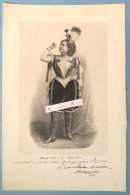 ● ALPHONSINE Actrice Théâtre Gravure Dédicace Autographe à Eugène Grangé - Née à Paris En 1825 - Actors & Comedians