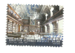 (REPUBBLICA ITALIANA) 2014, BIBLIOTECA NAZIONALE BRAIDENSE, MILANO - Serie Di 1 Francobollo Usato - 2011-20: Gebraucht