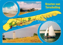 73492547 Terschelling Strand Leuchtturm Fischkutter Terschelling - Sonstige & Ohne Zuordnung