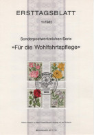 Germany Deutschland 1982-11 Fur Die Wohlfahrtspflege, Flower Flowers Blume Blumen Rose Roses, Canceled In Berlin - 1981-1990