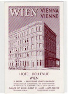 39007107 - AK Wien 9. Bezirk / IX. Bezirk. Hotel Bellevue Beim Franz Josefs-Bahnhof. Ungelaufen. Kleine Beschaedigung U - Altri & Non Classificati