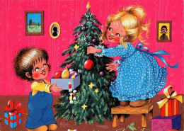 H1969 - Zsuzsa Füzesi Glückwunschkarte Weihnachten Kinder Tannebaum - Altri & Non Classificati