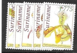 Surinam Mnh ** 1997 Flower Set 10 Euros - Suriname