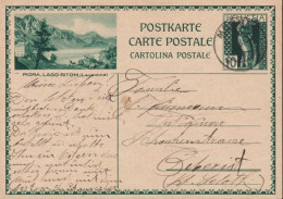 1929  Ganzsache Postkarte, ⵙ Zum:122-025, Wertstempel "Mater Fluviorum", PIORA, LAGO RITOM, ( Leventina) - Entiers Postaux