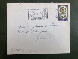 LETTRE Pour La SUISSE TP YT 1431 EUROPA 0,50 OBL.MEC.23-12 1964 PARIS GARE DU NORD - Storia Postale