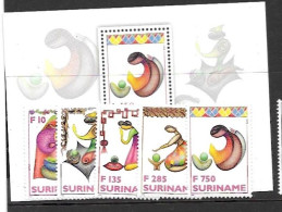 Surinam Mnh ** 1996 Sheet And Set 18 Euros - Suriname