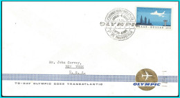 GREECE-GRECE - HELLAS 1966: FIRTS FLIGHT COVER: From  ATHENS- NEW YORK  1-6-65 - Usati