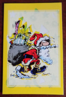 Cpm Gaston Lagaffe Franquin - Meilleurs Voeux - Déguisé En Père Noël - Cartes Postales