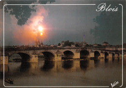 BLOIS  Vu De La Rive Gauche Le Pont Jacques Gabriel La Nuit  11 (scan Recto Verso)MH2900 - Blois