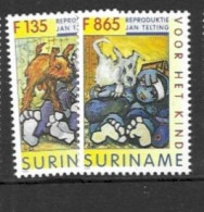 Surinam Mnh ** 1996 Set 9 Euros With Dog - Surinam